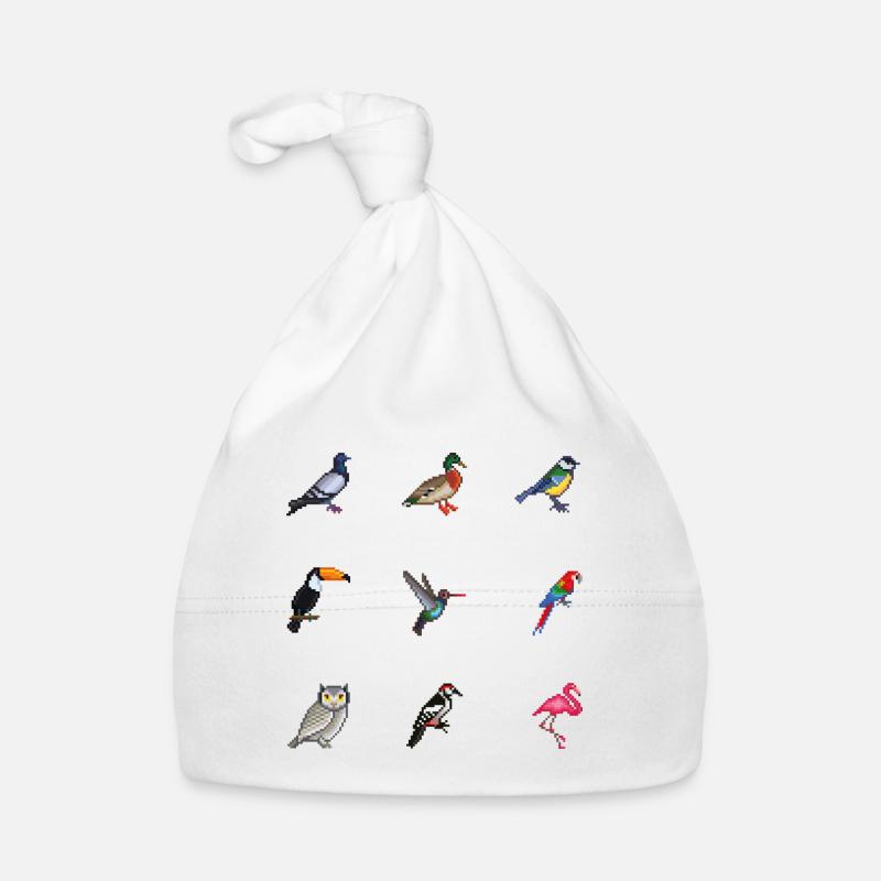 Vögel Baby Bio-Mütze