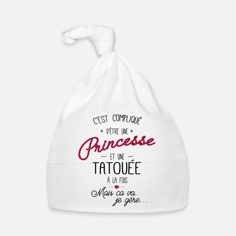 Princesse et tatouée Bonnet bio Bébé
