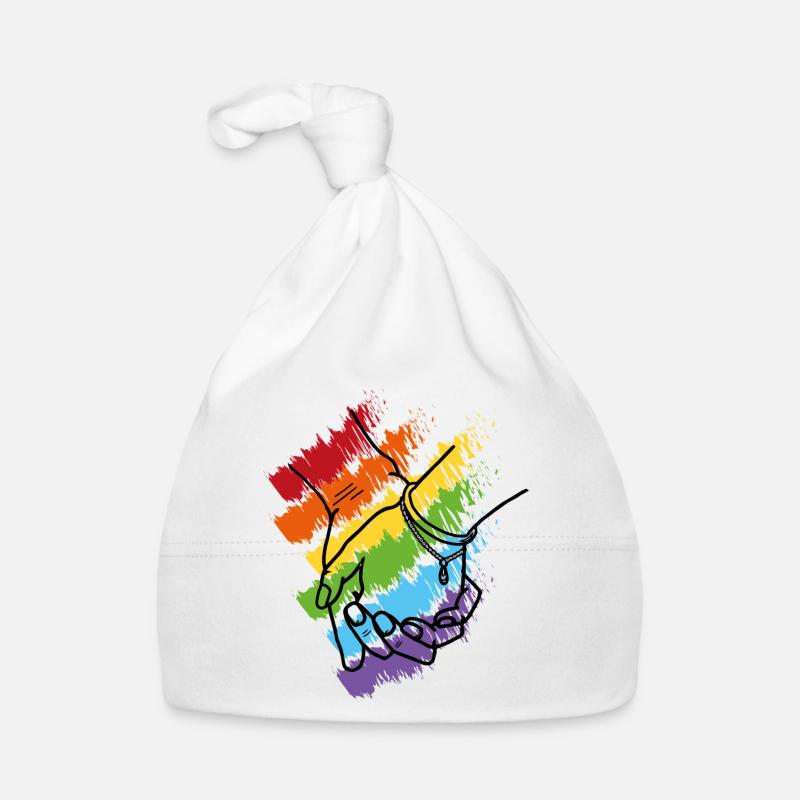 Mains tenir arc-en-ciel 2 Bonnet bio Bébé