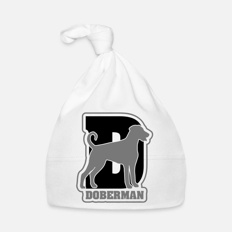 Dobermann D - Bonnet bio Bébé - blanc