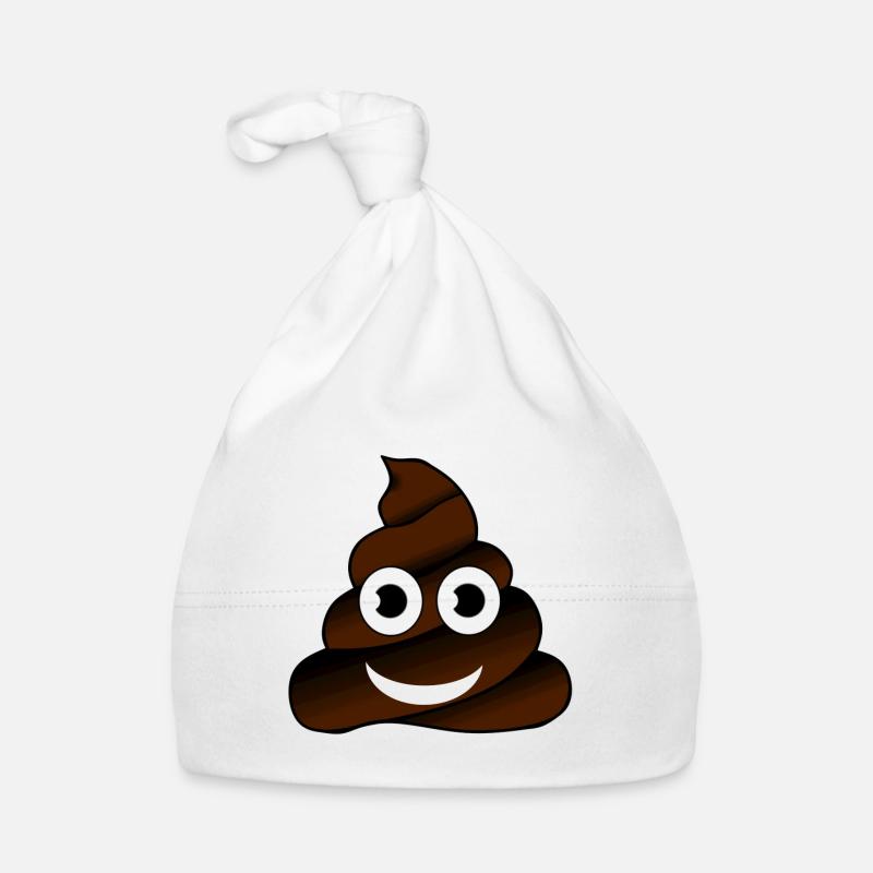Scheisse Scheisshaufen Lachgesicht Geschenkidee Baby Bio-Mütze