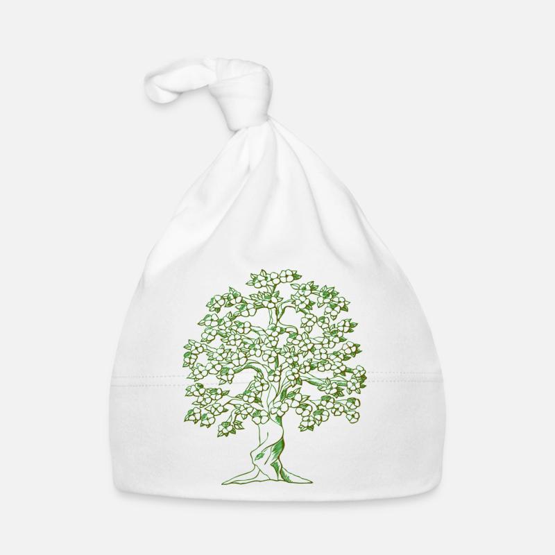 Tree drawing Organic Baby Cap