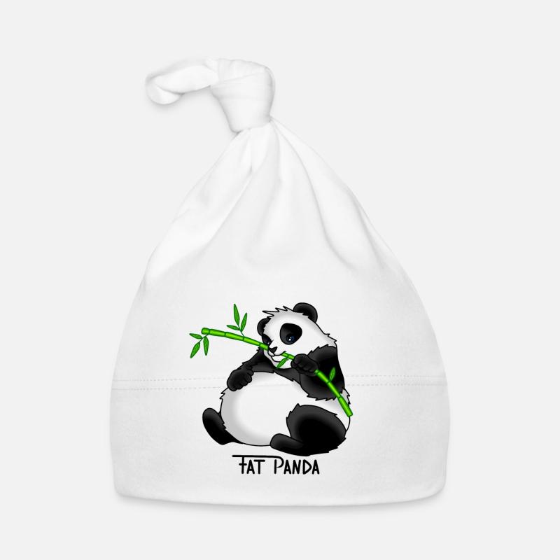 Fat Panda Geschenk Idee - Baby Bio-Mütze - Weiß