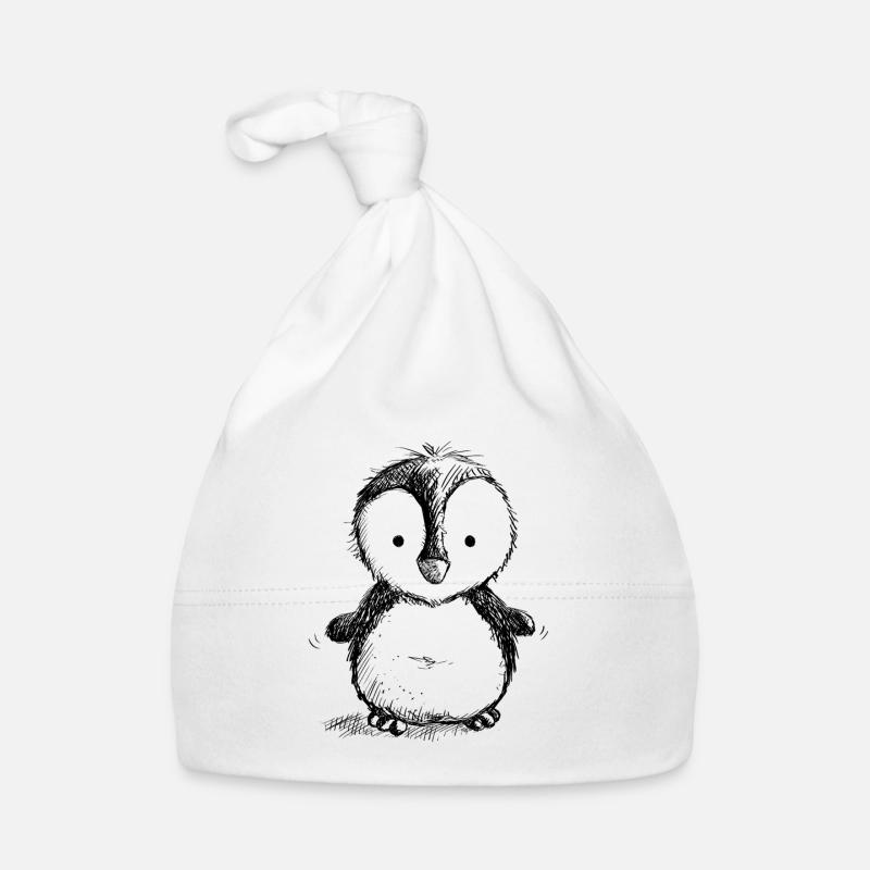Penguin Baby - PInguine - Wild Animal - Bird - Comic Organic Baby Cap