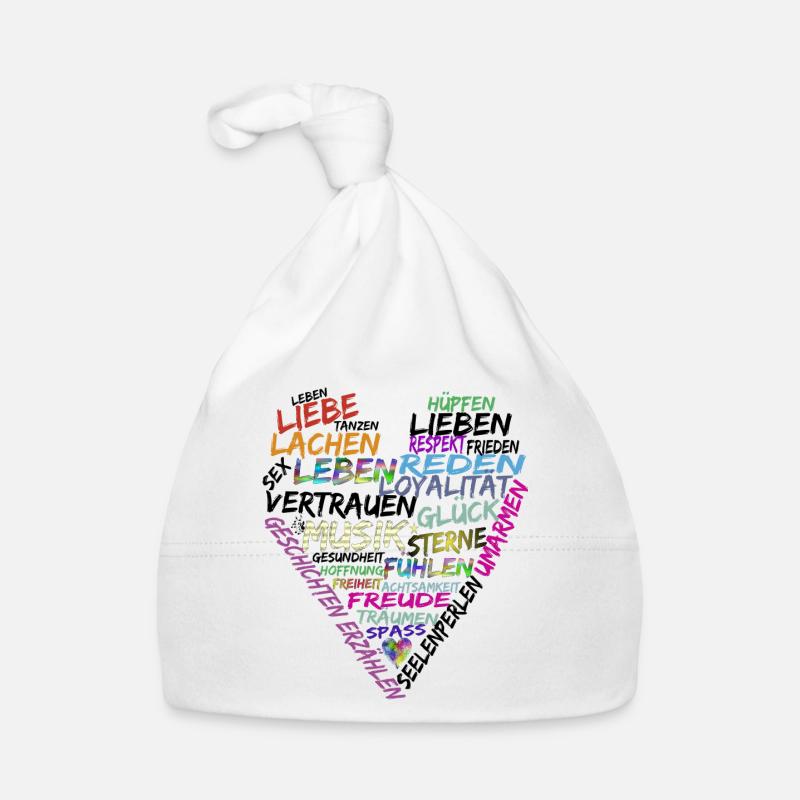 Herz Text Baby Bio-Mütze