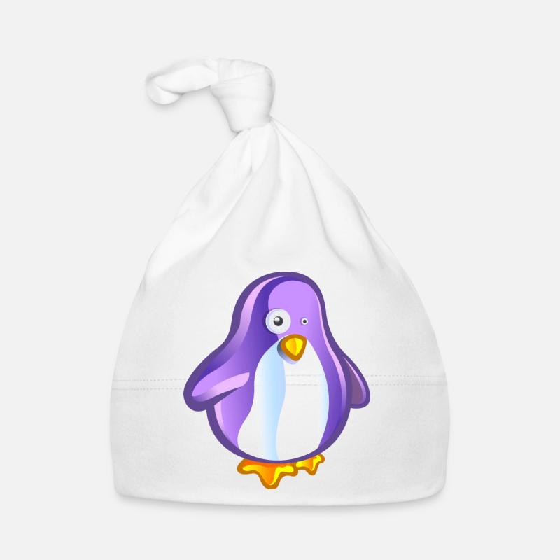 pingouin violet Bonnet bio Bébé