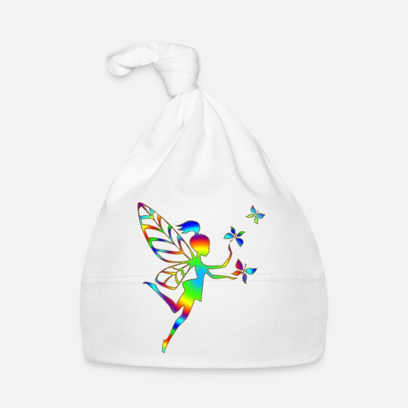 Rainbow fairy, butterfly, magic, pixie, elves, DD Organic Baby Cap