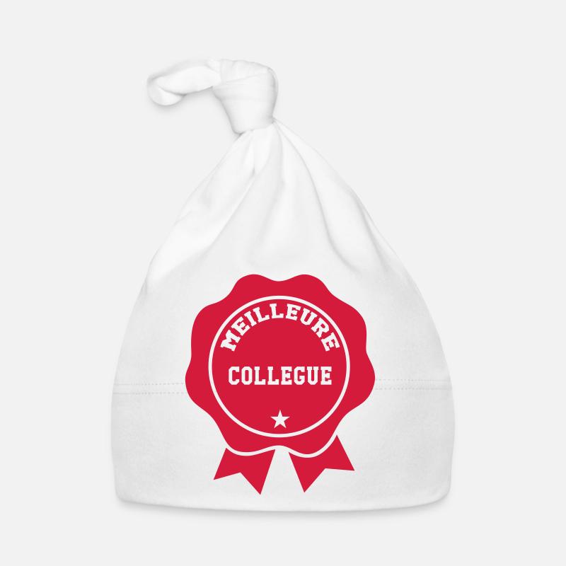 Meilleure Collègue - Bonnet bio Bébé - blanc