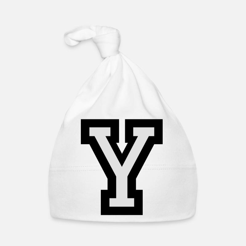 Letter Y two-color Organic Baby Cap