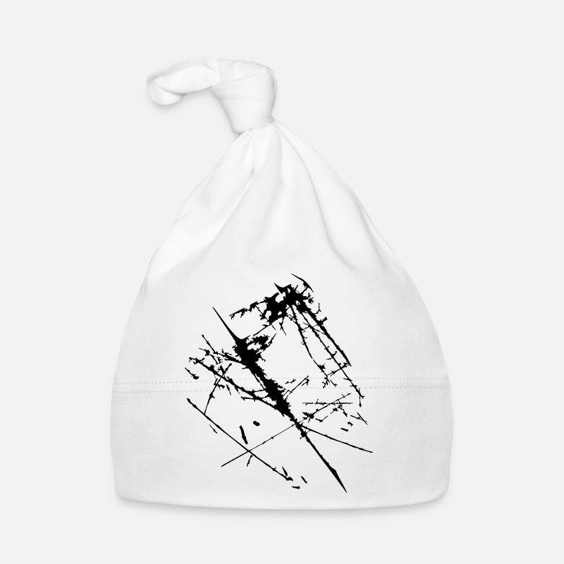 Scratches cracks Scratched - Organic Baby Cap - white