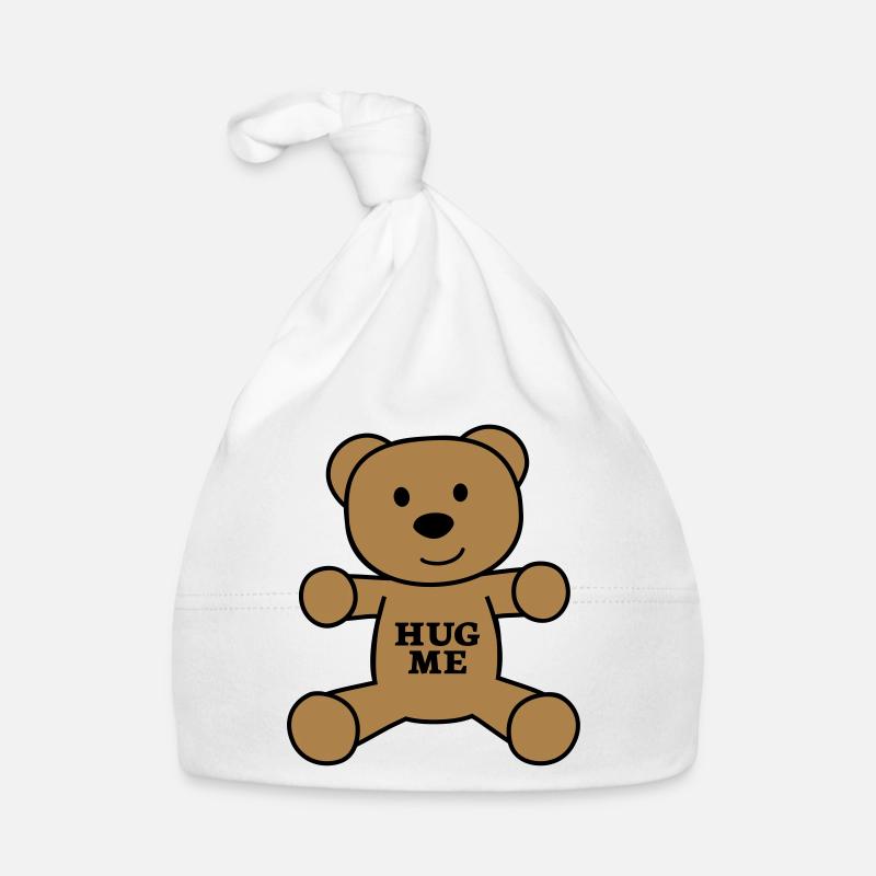 teddy bear hug me Organic Baby Cap