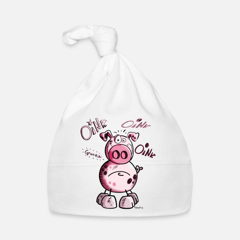 Pink Pig Organic Baby Cap
