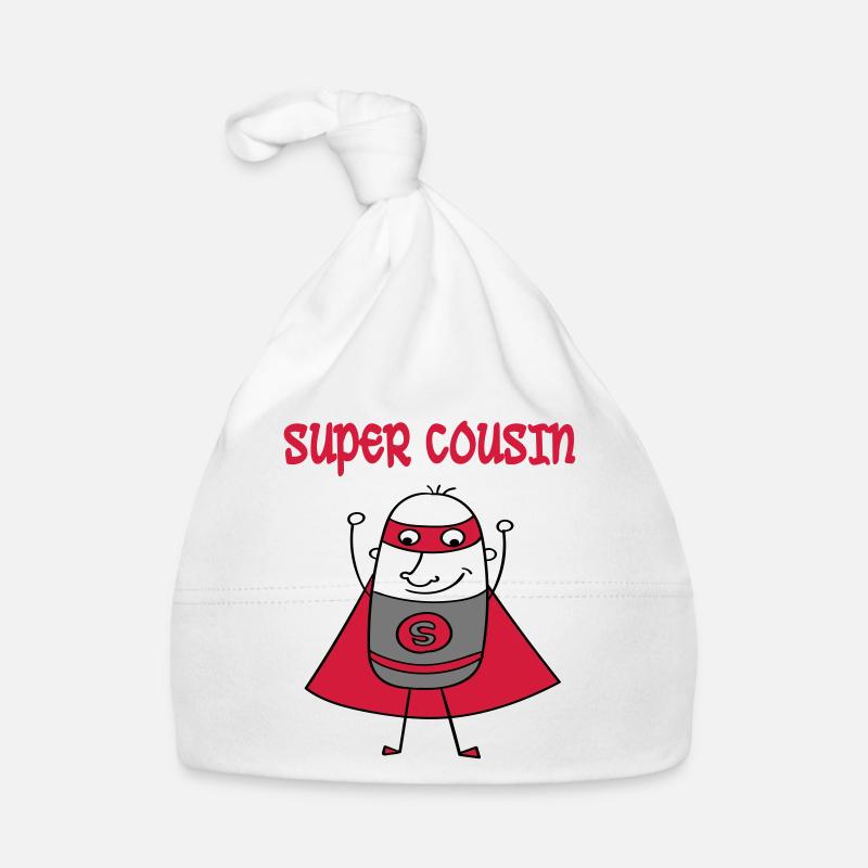 Super cousin - Bonnet bio Bébé - blanc