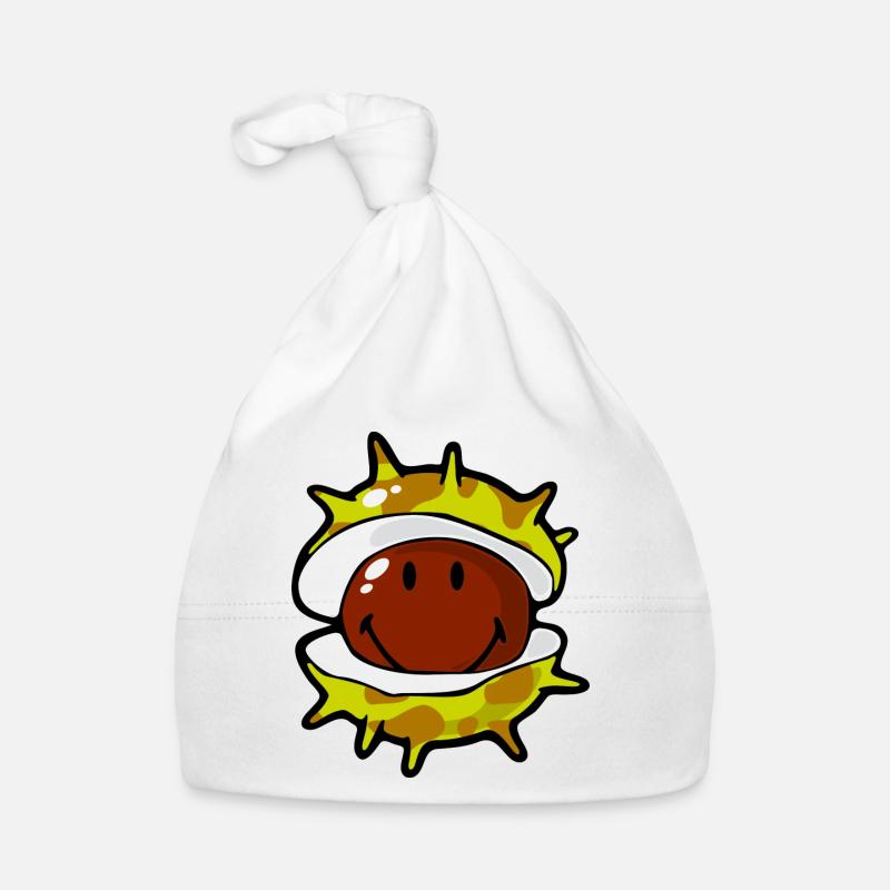 Smiley Conker Organic Baby Cap