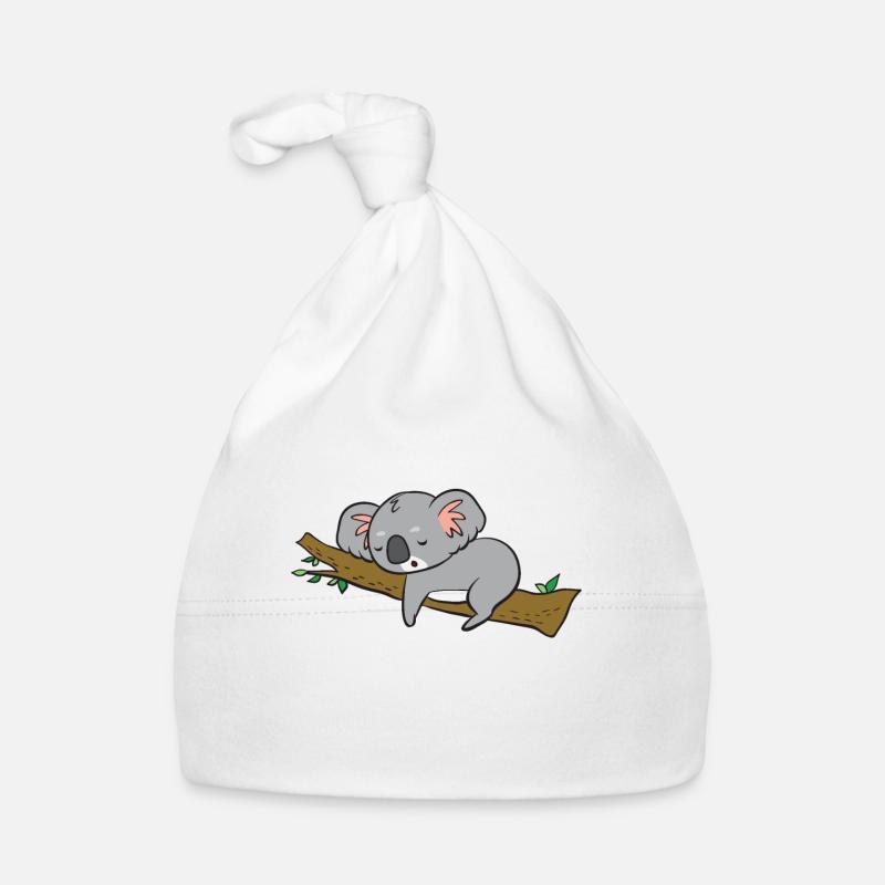 Koala - schläft auf Ast Baby Bio-Mütze