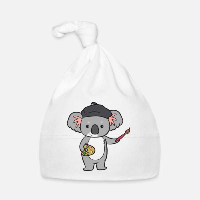 Koala - mit Pinsel und Farbe Baby Bio-Mütze