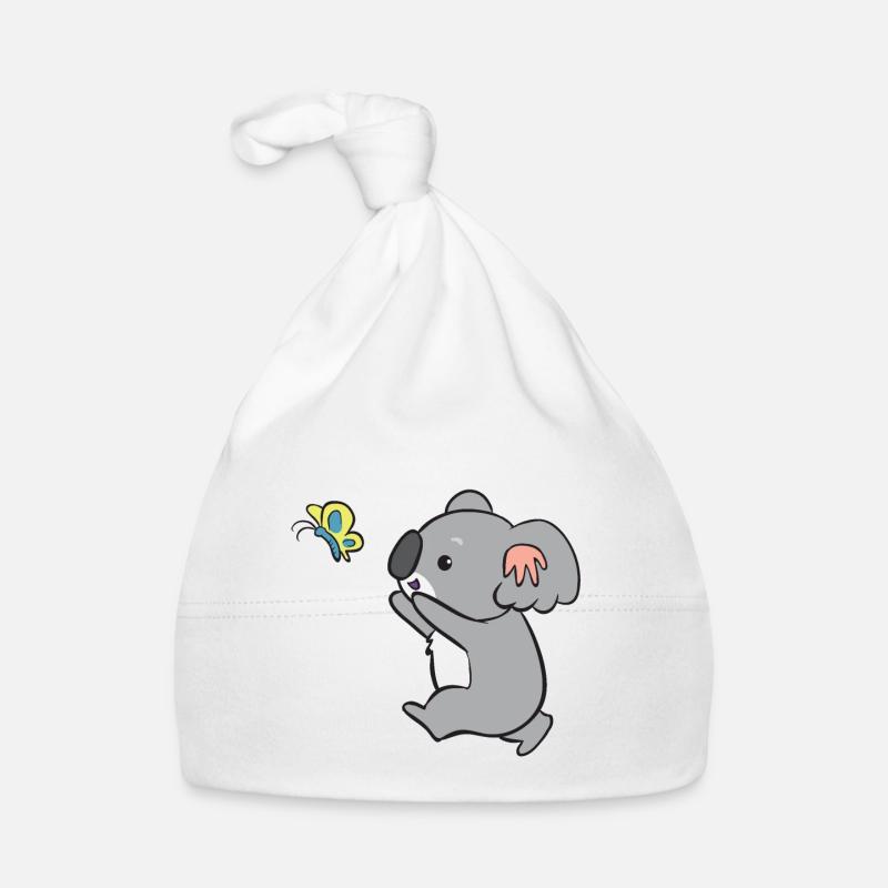 Koala - fängt Schmetterling Baby Bio-Mütze