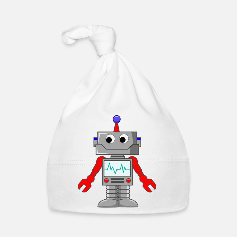 Roboter - Androide - Comic Baby Bio-Mütze