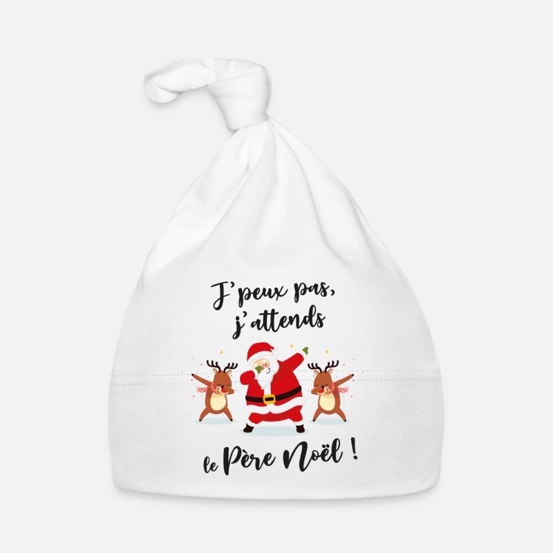 J'PEUX PAS, J'ATTENDS LE PÈRE NOËL Bonnet bio Bébé