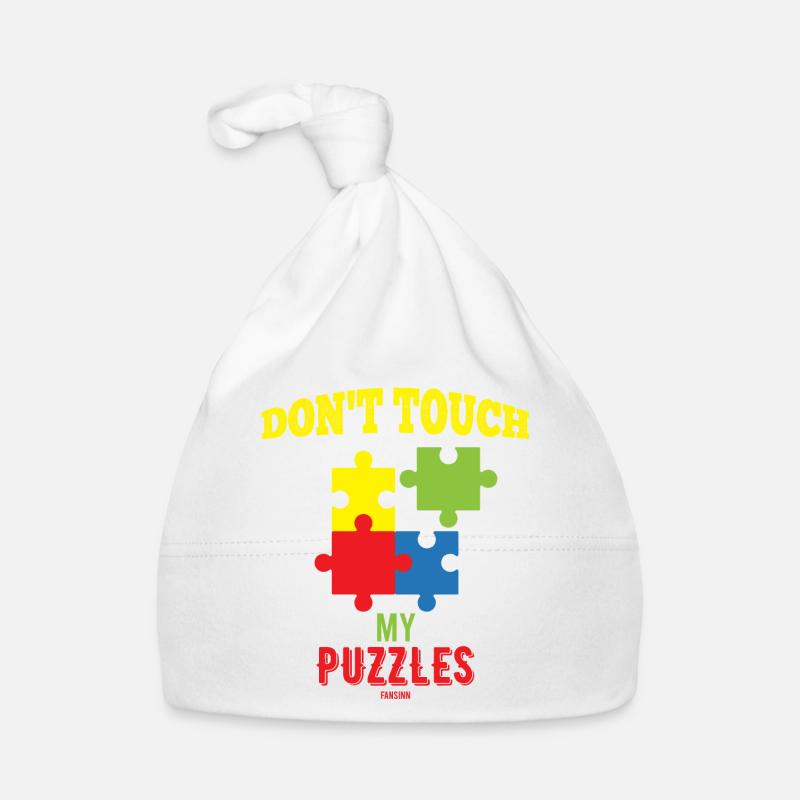 Don´t Touch My Puzzles Organic Baby Cap