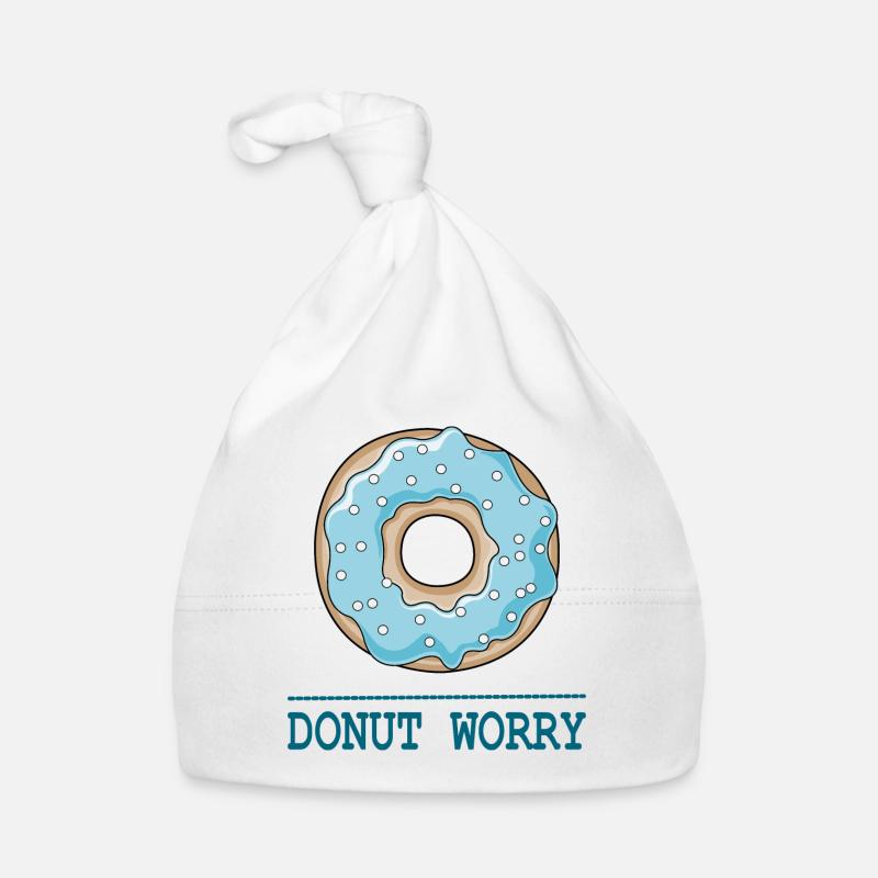 Donut inquiétude - Bonnet bio Bébé - blanc