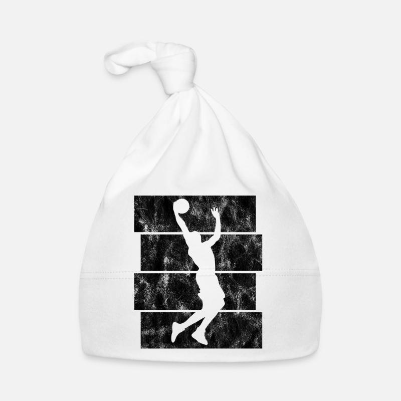 Basketteur basket-ball basket-ball - Bonnet bio Bébé - blanc