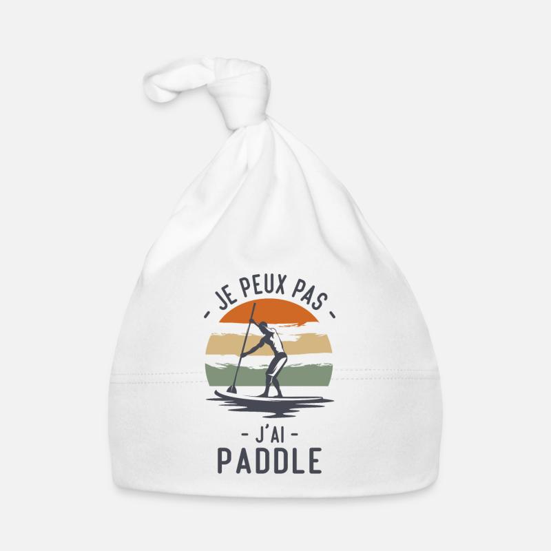 Je peux pas j'ai Paddle humour cadeau - Bonnet bio Bébé - blanc