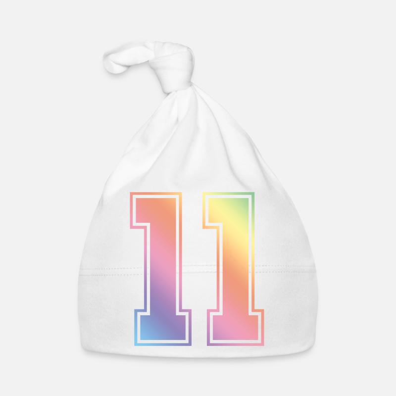 11 Number Colorful Organic Baby Cap