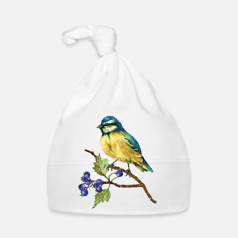 Bunter Vogel Baby Bio-Mütze