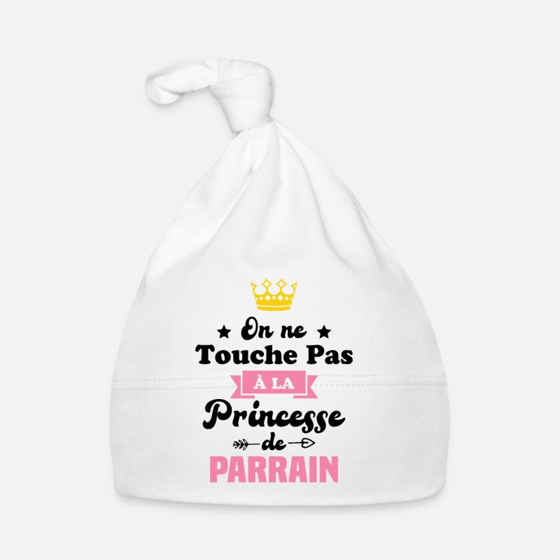 On ne touche pas à la princesse de parrain Bonnet bio Bébé
