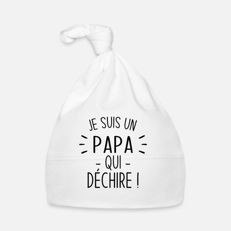 Je suis un papa qui déchire Bonnet bio Bébé