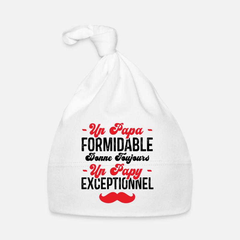 Papa Formidable Donne Toujours Papy Exceptionnel Bonnet bio Bébé