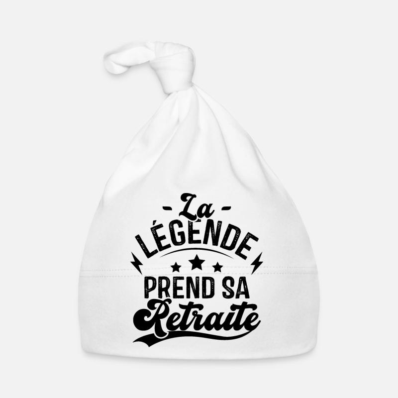 La Légende Prend Sa Retraite - Bonnet bio Bébé - blanc