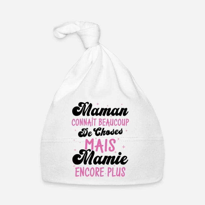 Maman connaît beaucoup de choses Bonnet bio Bébé