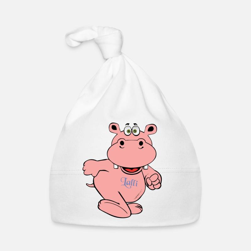 nilpferd hippo mädchen kinder baby geschenk tier Baby Bio-Mütze