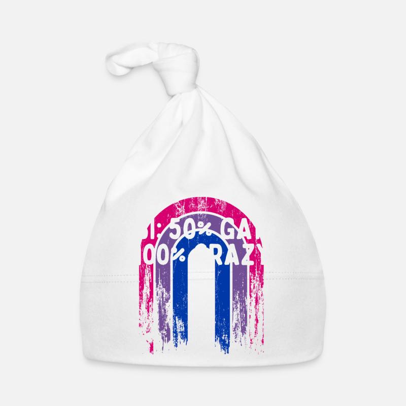 Bi 50% Gay100% Crazy Bisexual Pun Bi Pride Joke Baby Bio-Mütze