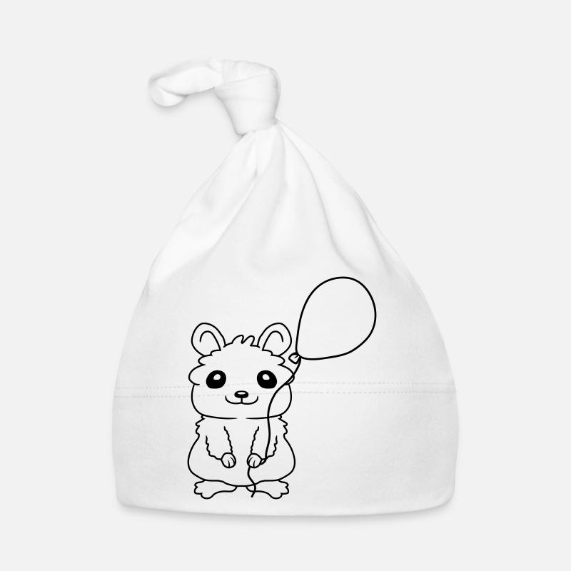 Hamster Luftballon Geschenkidee Comic Baby Bio-Mütze