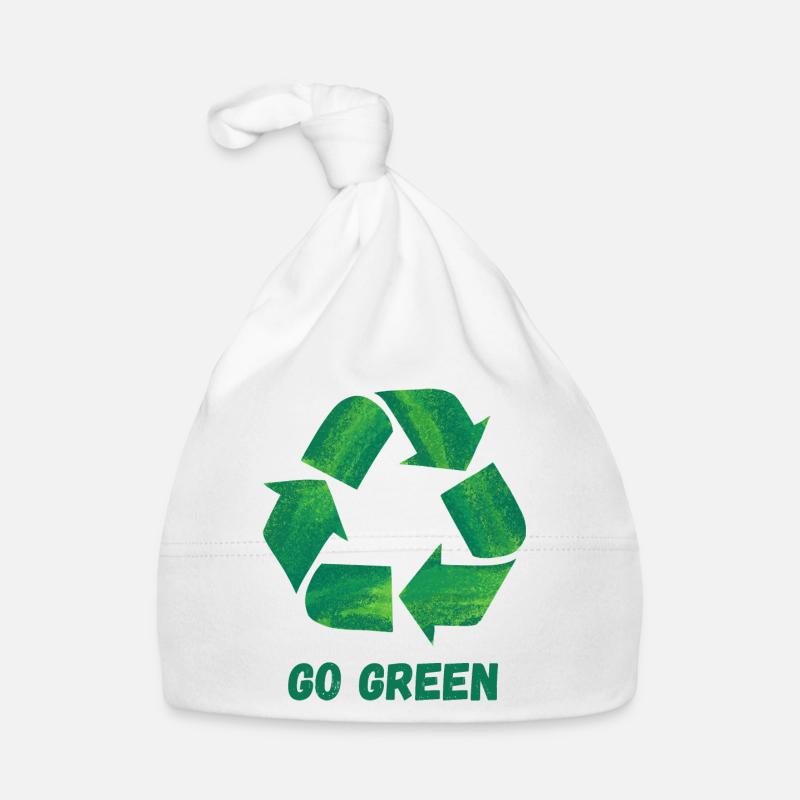 forward green - Organic Baby Cap - white
