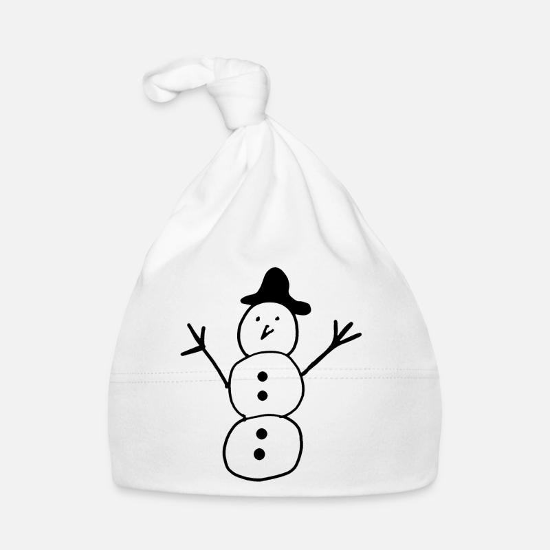 Snowman Organic Baby Cap