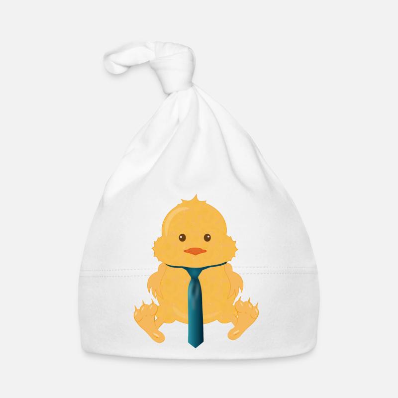 newly hatched chick with a tie Organic Baby Cap