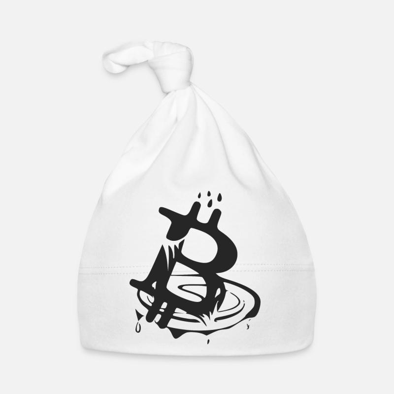 Das Symbol von Bitcoin Baby Bio-Mütze