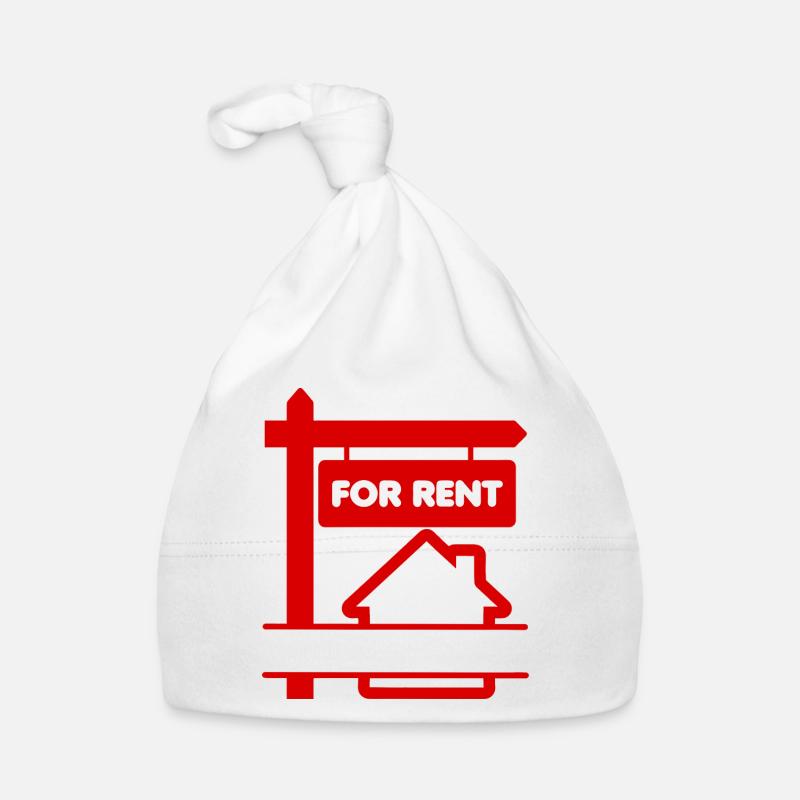 Panneau de logo rouge à louer Bonnet bio Bébé
