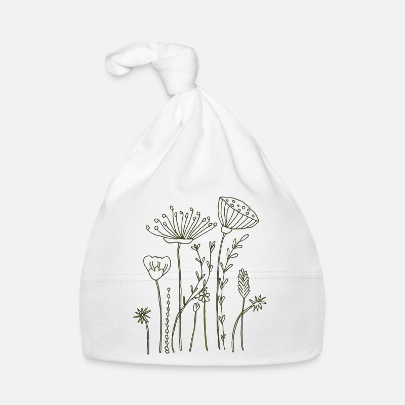 Dried flowers Organic Baby Cap
