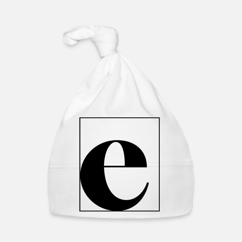 Lettre alphabet e Bonnet bio Bébé