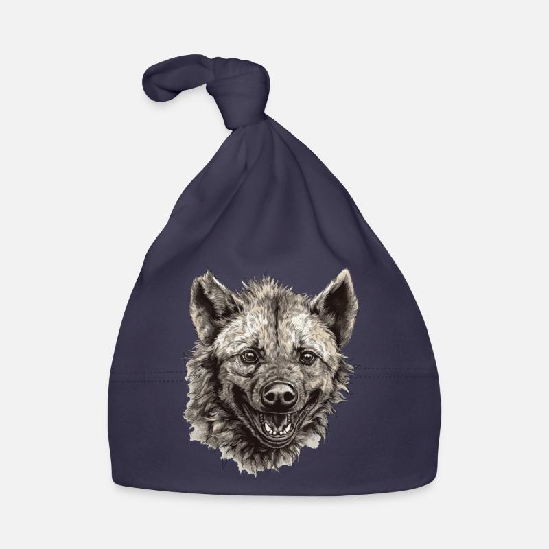 Hyäne Hyänenkopf Wild Afrika Wildnis Baby Bio-Mütze