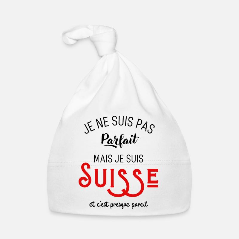 Pas parfait mais suisse - Bonnet bio Bébé - blanc