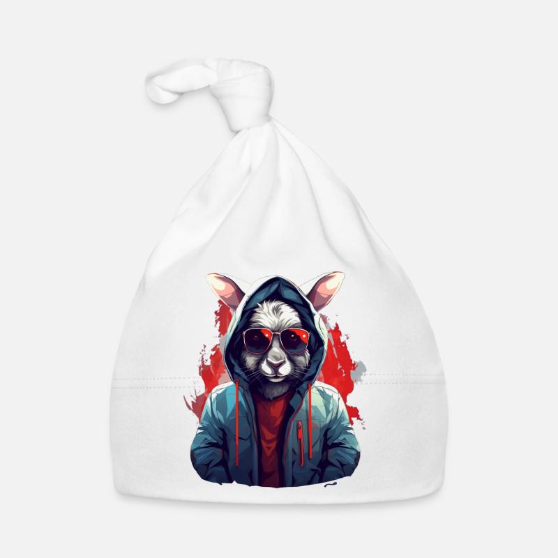 City bouncer rabbit ghost | Rabbit lovers Organic Baby Cap