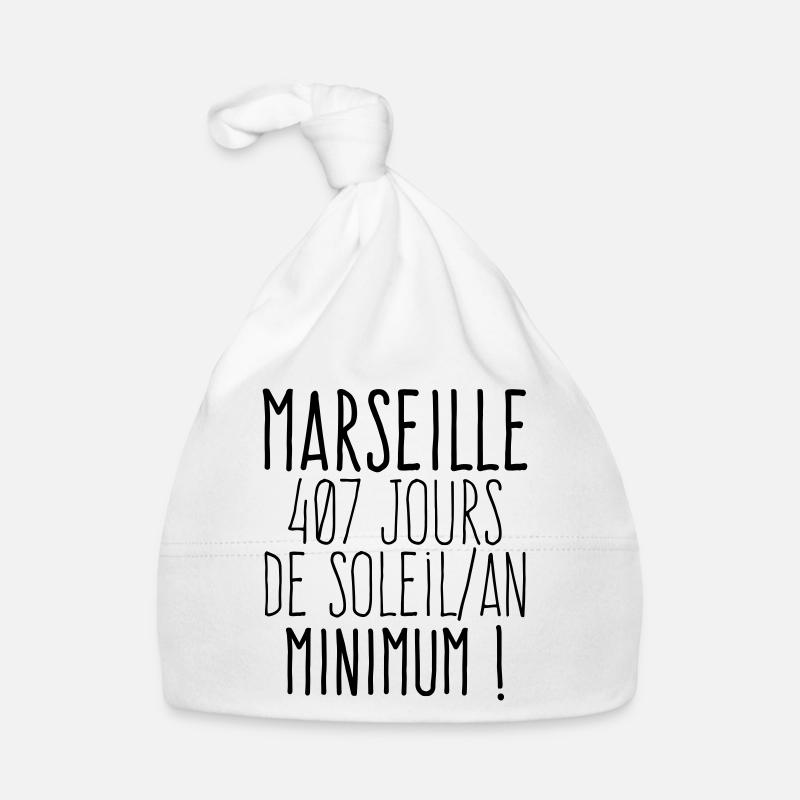 Marseille 407 jours de soleil par an  Bonnet bio Bébé