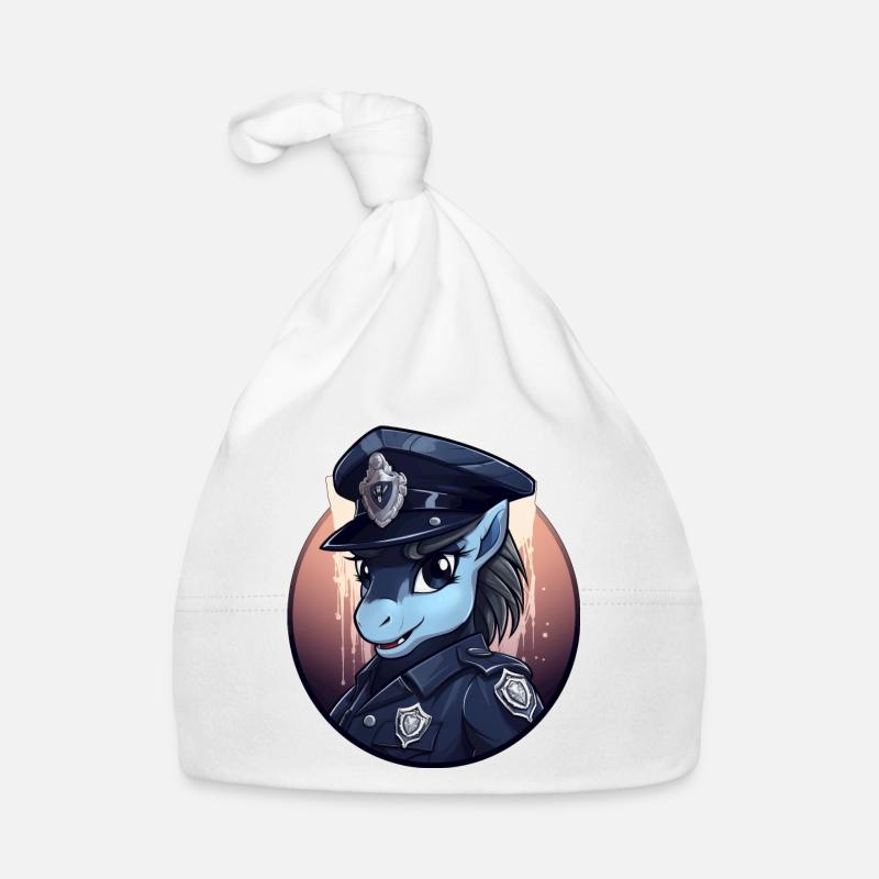 Pony Polizei Baby Bio-Mütze