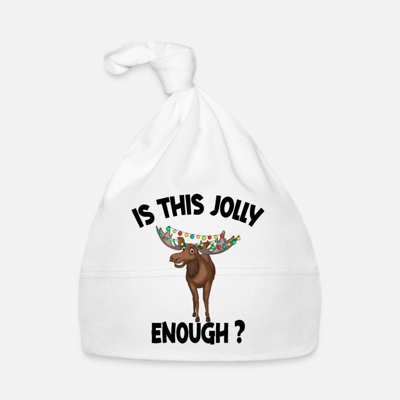 Is This Jolly Enough Funny reindeer xmas Light Bonnet bio Bébé